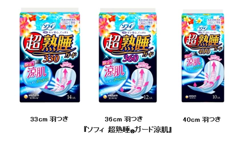 「アジアンリゾート風＆プルメリア柄」デザインで
夏の涼しさ演出！通気性アップ(※1)で、
ムレずにさらさら『ソフィ 超熟睡(R)ガード涼肌』
2017年5月16日より全国にて限定発売