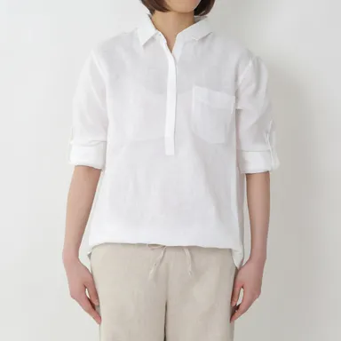 リネンプルオーバーシャツ