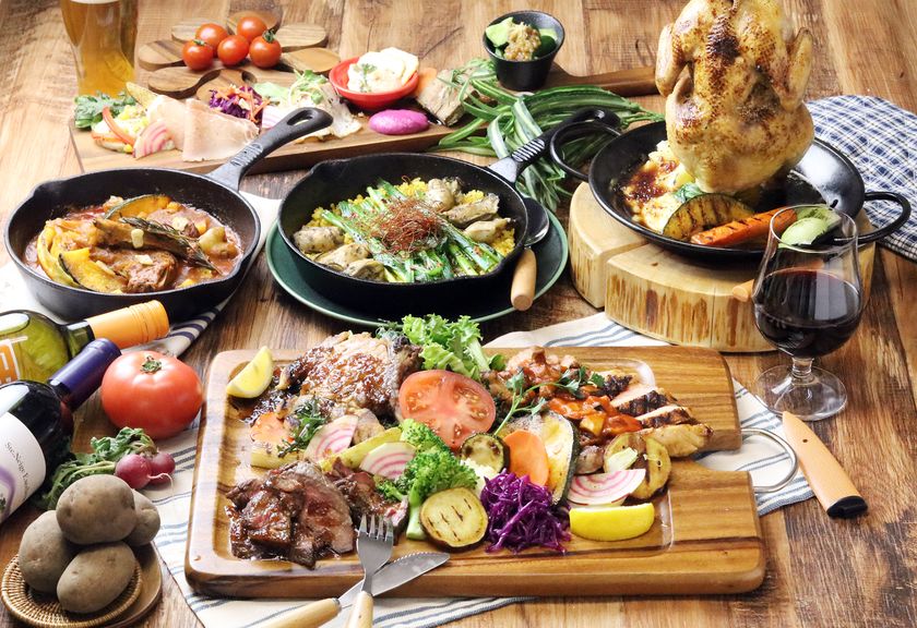 農園直送の泉州野菜×お肉をワイン飲み放題と共に！
『SORAIRO KITCHEN』天王寺公園“てんしば”に4/20オープン