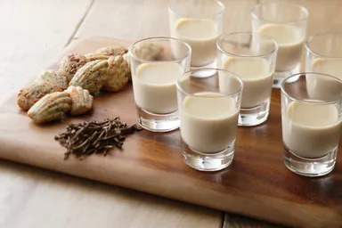 ほうじ茶とホワイトチョコのプリン