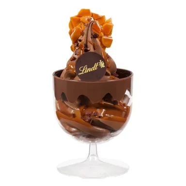 リンツ ソフトクリーム ショコラ キャラメルシーソルト カップ／ダーク