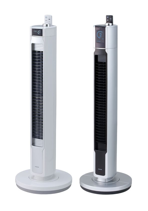 コードレスでも使えるから、電源の無い場所でも大丈夫
　KOIZUMI「コードレスタワーファン」
「コードレスマルチファン」新発売！