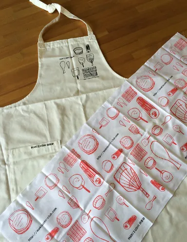 巻寿司大使特典(オリジナルエプロンと手ぬぐい)