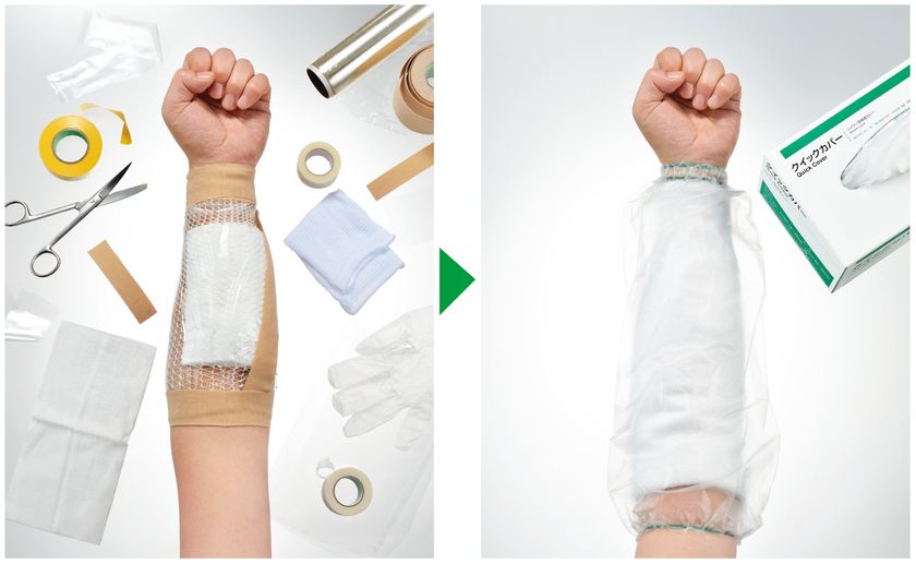 看護スタッフと患者の快適をつくる専用品
「クイックカバー」5月26日新発売！