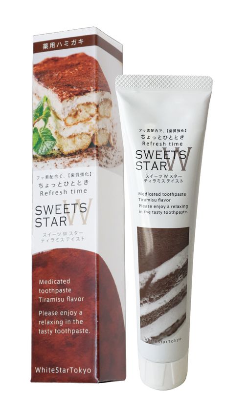ティラミス×歯磨き粉で新体験!ちょっぴり贅沢気分で
美味しく歯磨きできる『スイーツWスター』新登場