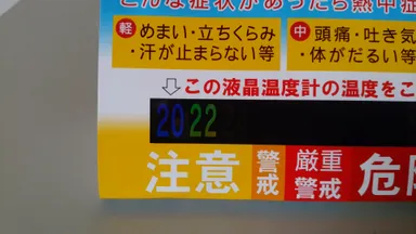 22℃が表示された状態