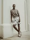 COLLETT PIGMENT DYE TEE, TIMOTHY LOTUS SWIM SHORTS