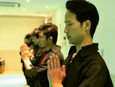 呼吸法風景立位