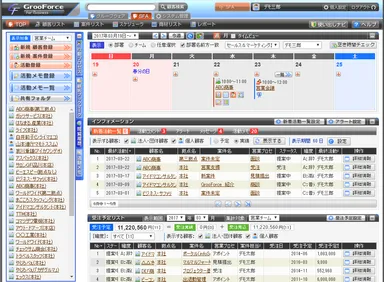 GrooForceスケジューラ表示イメージ(1名表示)