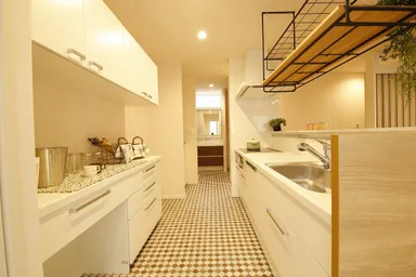 全てが見渡せるキッチン