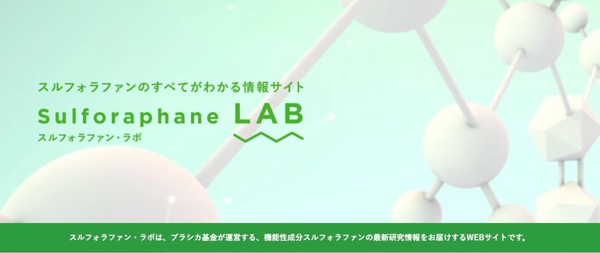 野菜の機能性成分「スルフォラファン」の専門情報サイトを開設
　注目される成分に関する世界中の研究論文や研究者の声を集約