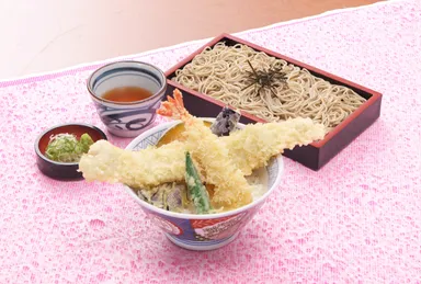 穴子天丼と板そばセット