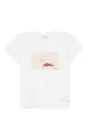 【アニエスベー】デヴィッド・リンチが大好きなアメリカ人歌手リッチー・ヴァレンスが歌う50年代の歌『Donna』をモチーフにしたTシャツ白。FEMMEのみ2色展開 各9,200円(税抜き)