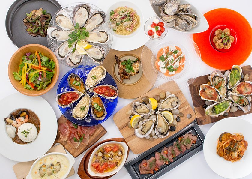 初夏のスタミナ食材が新登場！「生牡蠣・カキフライ」など人気牡蠣料理とサラダ・パスタ・デザートなど全30品食べ放題！
オイスターバーの「初夏のスタミナバイキング30品」
