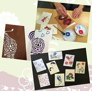 伊砂文様型絵染めイメージ