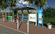 グアム政府観光局 屋根付のバス停をタモン地区に設置　エネルギーを節約する新しいデザインで観光客の交通をより快適に