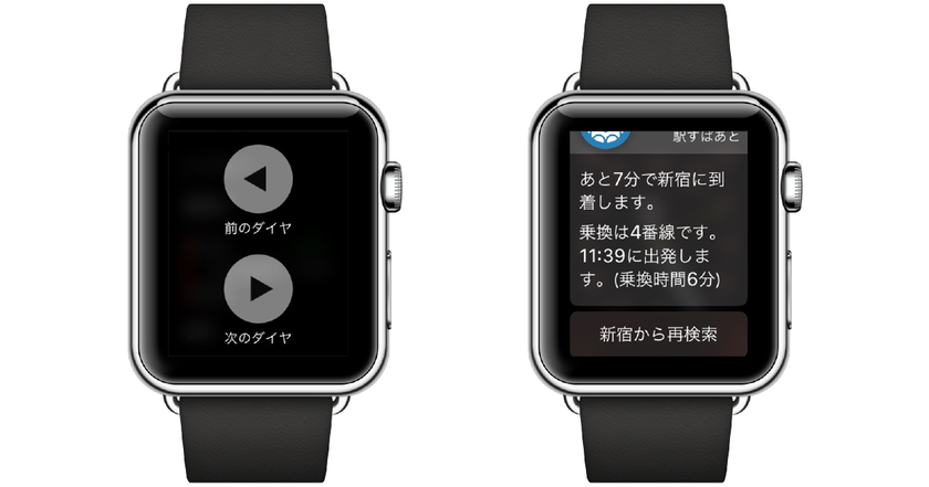 前後のダイヤ検索と
乗換アラームからの再検索をスマホレスで！
「駅すぱあと」、Apple Watch向け新機能をリリース