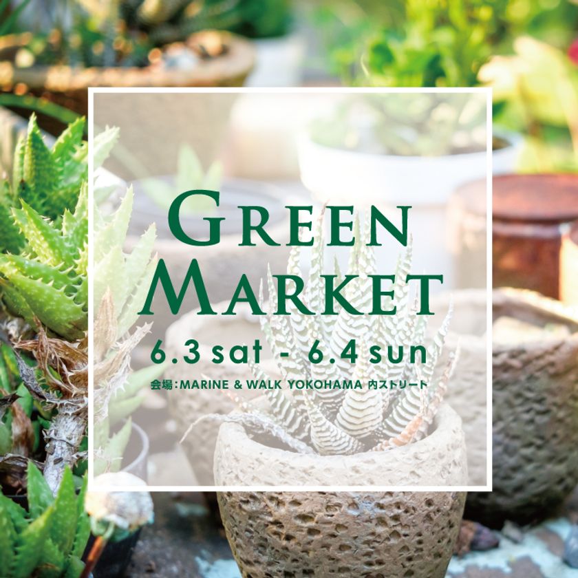 空前の多肉植物ブーム！
洗練されたGREENのある、豊かなライフスタイルを提案。
GREEN MARKET開催