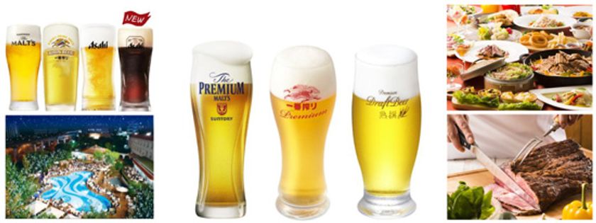 プールサイドビアガーデン
2017年6月1日（木）よりオープン　北摂最大級500席
プレミアムフライデーはプレミアムビール祭り！