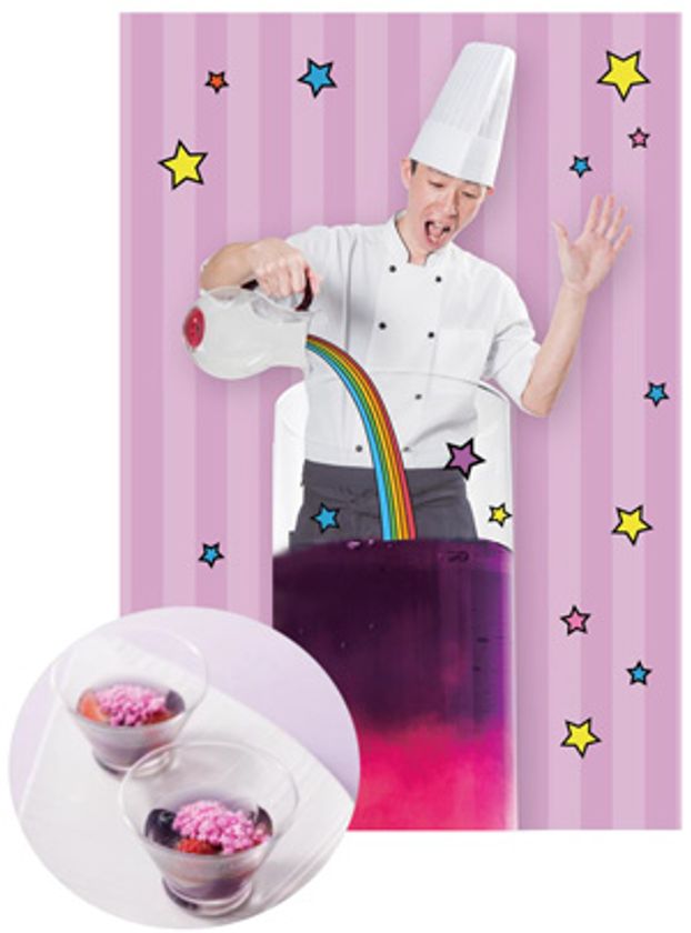 紫からピンクに変わる“紅茶”×液体窒素
＜自由研究ネタにも!?＞夏の「パフォーマンス・デザート」
話題のミクソロジー（実験）を食べ放題で　