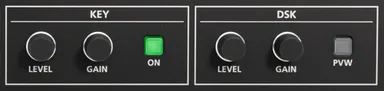 「KEY」や「DSK」をダイレクトに調整できる「GAIN」つまみを追加