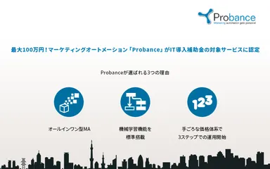 「Probance」がIT導入補助金の対象サービスに認定