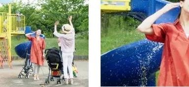 井戸端会議中のお母さんが、汗を10倍かいたら・・・ No.3