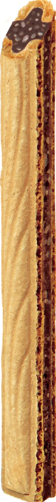 パキーラチョコミント味生地　断面