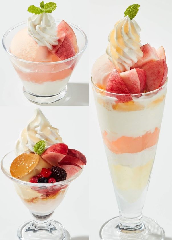 ジョナサン初！旬のフレッシュ白桃がたっぷり！
初夏の風物詩「白桃スイーツ」が期間限定で登場！