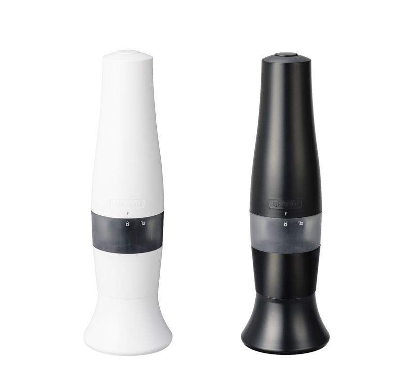 片手で塩や胡椒が挽ける「セラミック電動ミル」新登場