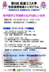 医学・薬学・工学で教育・研究連携　3大学包括連携推進シンポジウムを6月17日(土)に開催