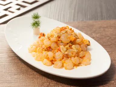 海老の蟹みそ炒め