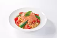 夏野菜のぺぺロンチーノ ～ トマトエスプーマ