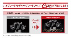 スバル車とメルセデス・ベンツCクラス/GLCの音質向上をサポートする「SonicPLUSをグレードアップ！特別下取りキャンペーン」を実施