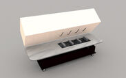 納棺後も『メモリアルベッド』の上に棺を置いて使用することが可能(棺に穴あけ加工する必要あり)