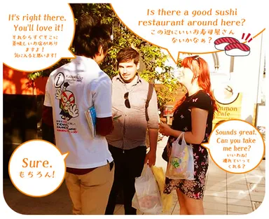 英語・日本語対応の通訳スタッフ