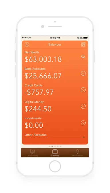 iOS版 Moneytreeアプリ口座残高