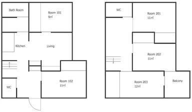 シェアハウス間取り