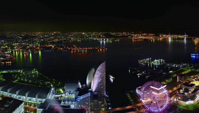 日本画   横浜 ランドマーク&ロープウェイ 日本画 横浜 ランドマーク&ロープウェイ 日本画 横浜 ランド