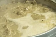 羽釜で炊くスープ
