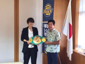 東洋太平洋女子スーパーバンタム級王者　後藤あゆみ　7月11日 宇都宮の佐藤市長に表敬訪問しました
