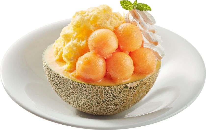 ＜ジョナサンのごほうび旬スイーツ＞
芳醇な香りと赤肉がそそる「北海道産らいでんメロン」
大好評につき今年も7月13日（木）から発売開始