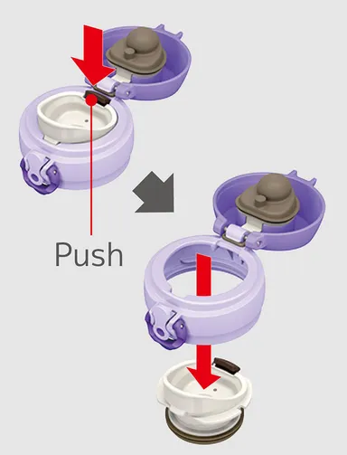 飲み口は、はずして洗える