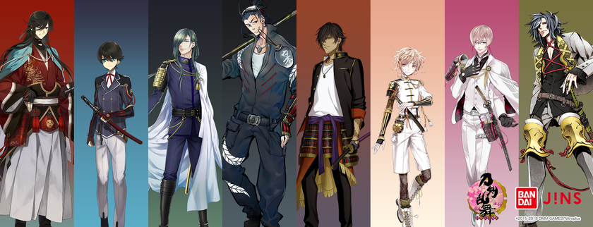 「刀剣乱舞-ONLINE-×BANDAI×JINS」コラボ第2弾！
和泉守兼定・大倶利伽羅など刀剣男士8振りが登場