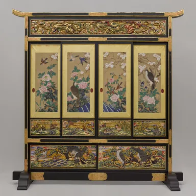 花鳥図衝立　ミュンヘン五大陸博物館蔵 (C)Museum Funf Kontinente, Munich (MFK)