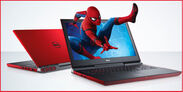 スパイダーマンを彷彿とさせる赤色天板使用「DellノートPC」