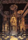 （ｃ）東寺　五重塔 心柱を囲む四仏坐像