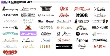取扱ブランドの一覧