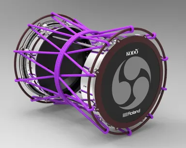 ローランドと鼓童が共同開発した『電子担ぎ太鼓』