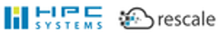 Rescale Japan株式会社　HPCシステムズ株式会社のロゴ